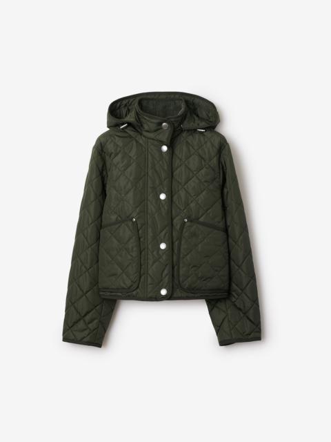 Burberry Cropped Quilted Nylon Jacket
