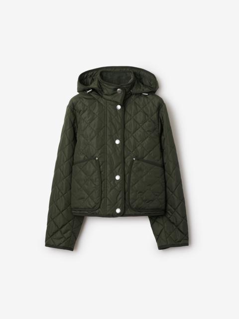 Cropped Quilted Nylon Jacket