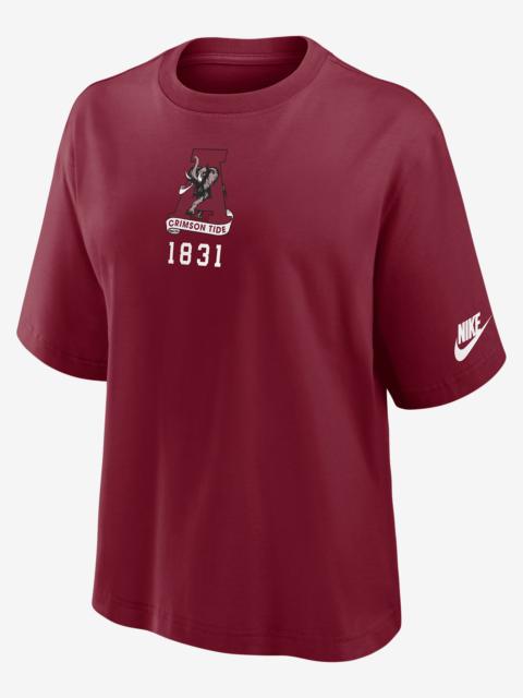 Nike Alabama Crimson Tide Legacy Established Boxy Women's Nike College T-Shirt