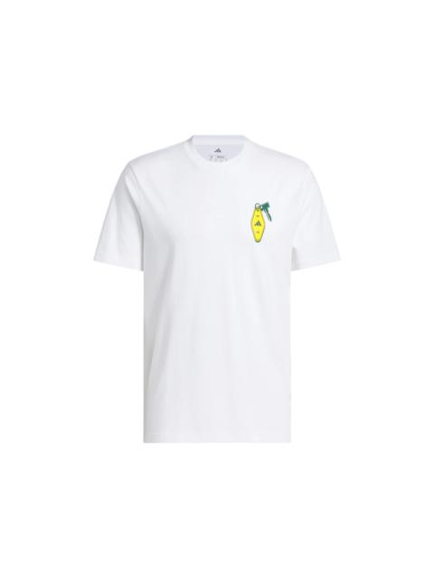 adidas adidas Chip In Nyc Graphic Tee White