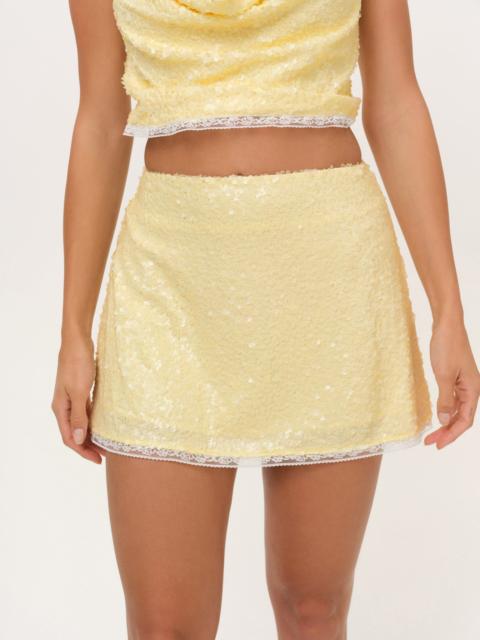 For Love & Lemons Lela Sequin Mini Skirt