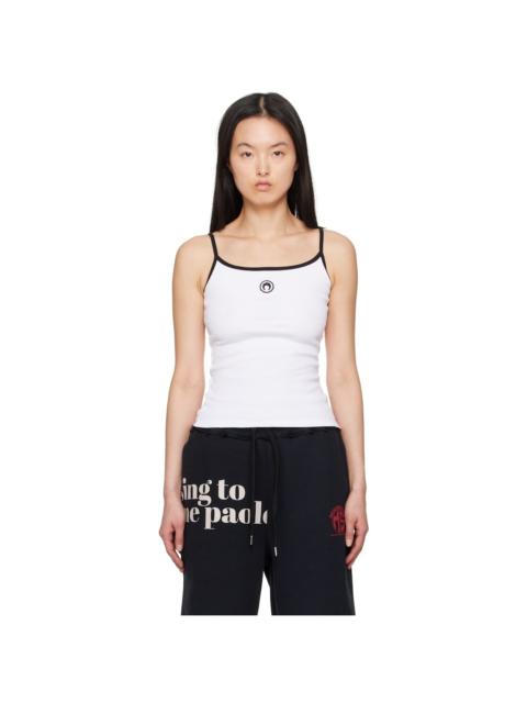 Marine Serre White Moon Logo Jersey Tank Top
