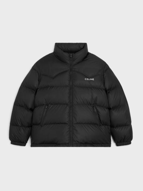 celine western puffer jacket in lightweight nylon