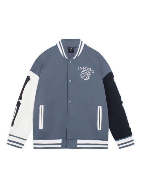 Li-Ning Li-Ning Hoops Graphic Baseball Jacket 'Storm Blue' AJDSB17-4