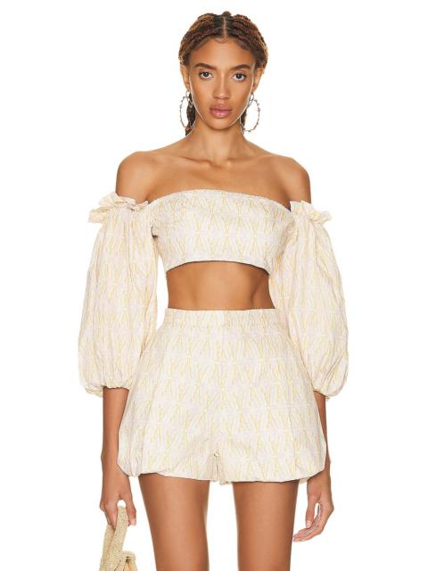 Agua by Agua Bendita Bermejo Cropped Top