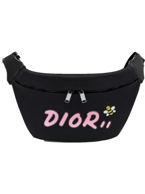 Dior Dior x Kaws Belt Bag Pink Logo Nylon Black