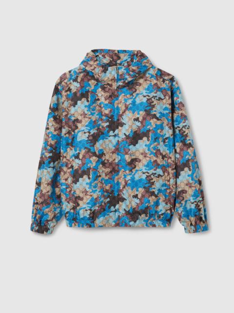 GUCCI Printed technical poplin zip jacket