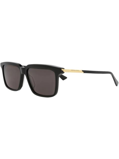 Bottega Veneta Bottega Veneta Square-Frame Recycled Acetate Sunglasses Black Black Grey (BV1261S-30014569-001)