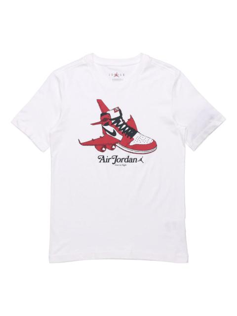 Jordan Air Jordan Chicago White Red Basketball Printing Short Sleeve CN3597-100