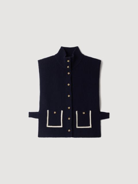Sandro WOOL AND CASHMERE STANDING COLLAR