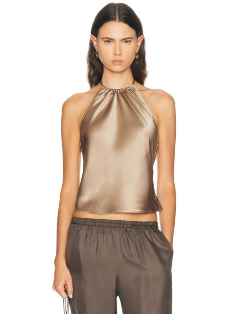 DONNI. The Silk Halter Top