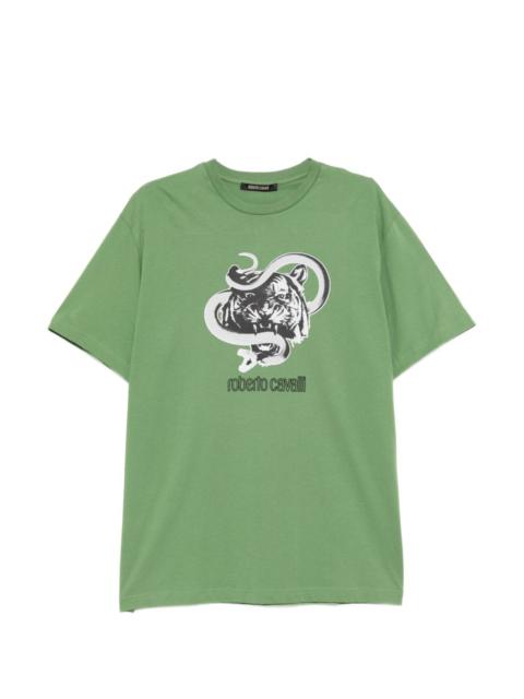 Roberto Cavalli graphic-print cotton T-shirt