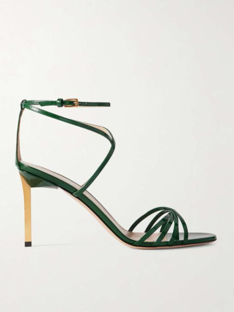 TOM FORD Ida patent-leather sandals Emerald