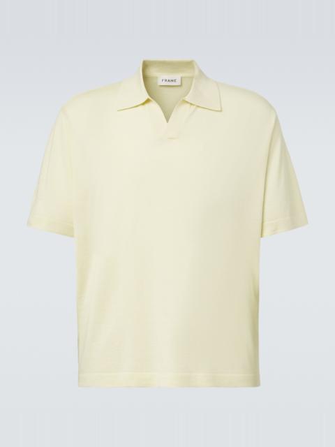 FRAME Wool and cashmere polo shirt
