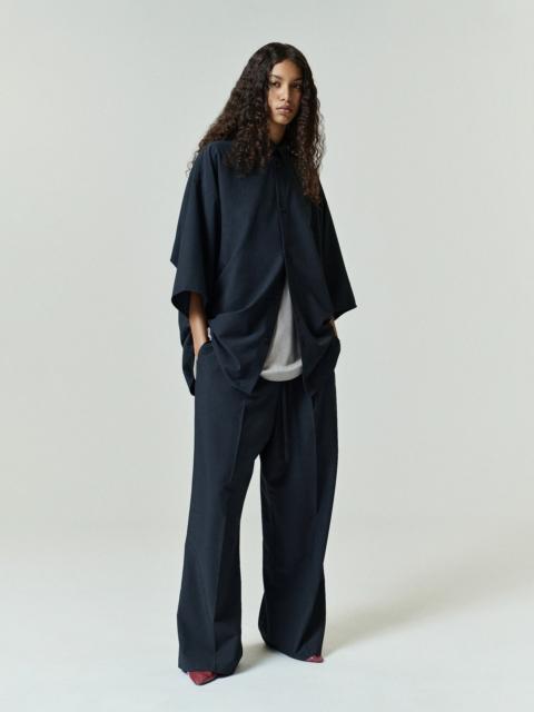 ESSENTIALS Silk Blend 3/4 Sleeve Button Up Shirt