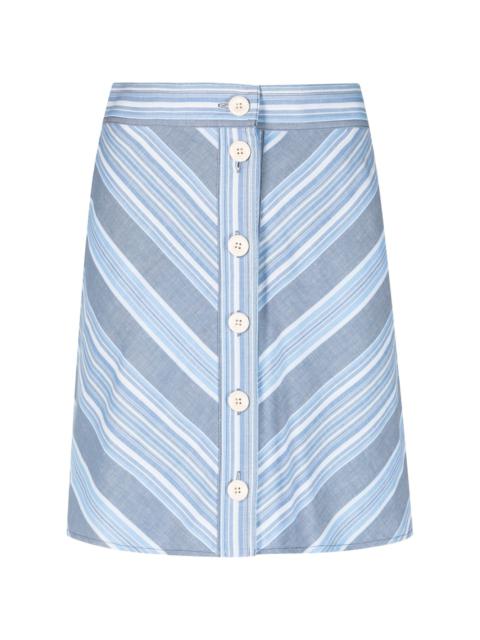 See by Chloé striped mini skirt