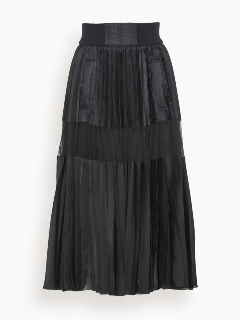 sacai Nylon Twill Skirt in Black