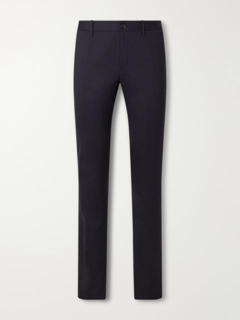 SLOWEAR Straight-Leg Wool-Blend Tekno Flannel Trousers