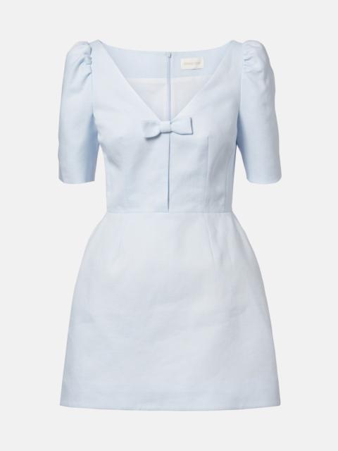 SHUSHU/TONG Bow-detail linen minidress