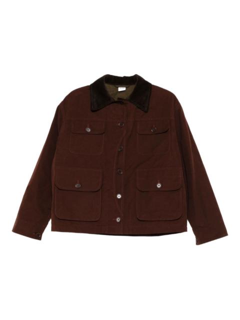 Aspesi corduroy-collar buttoned jacket