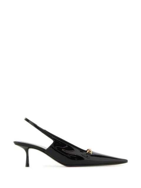 SAINT LAURENT blade slingback pumps in patent leather