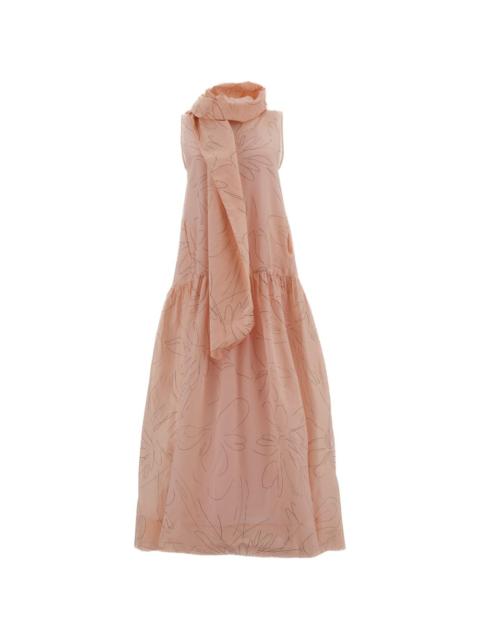 Plan C A-line floral-print maxi dress