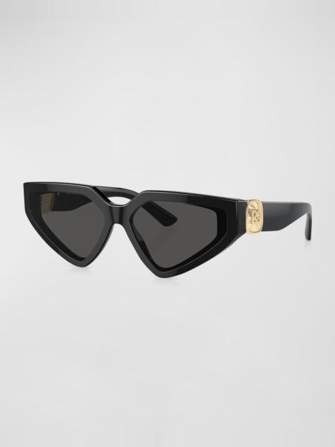 Dolce & Gabbana DG Crossed Logo Acetate & Plastic Cat-Eye Sunglasses