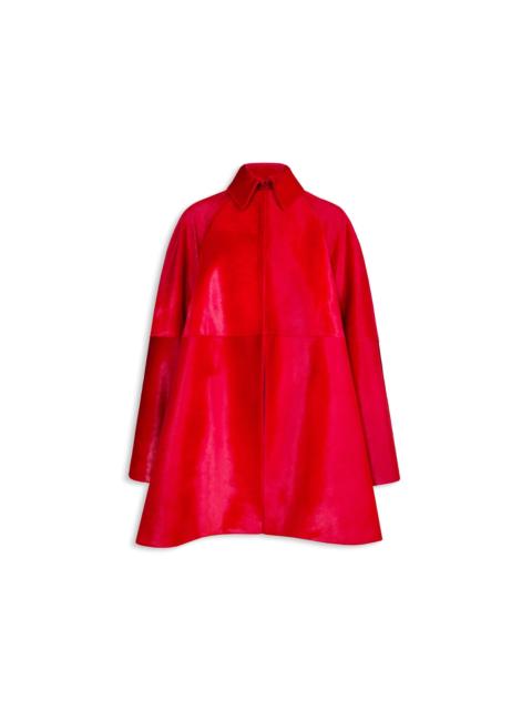 Alaïa PONY CALFSKIN A-LINE COAT