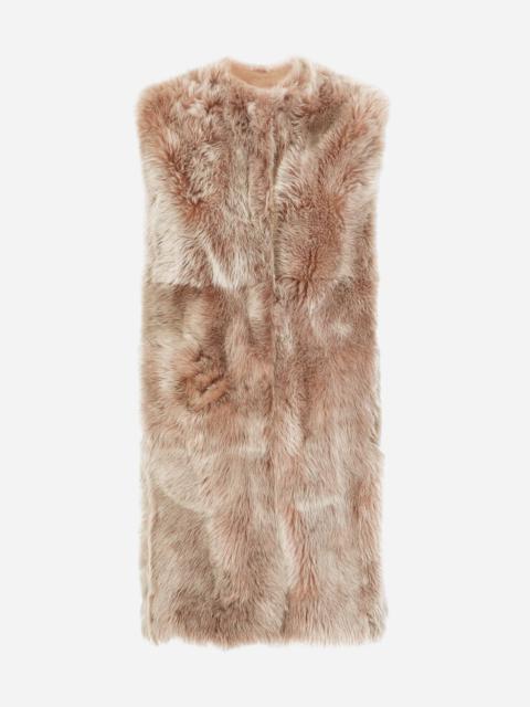 Dolce & Gabbana Sleeveless sheepskin coat