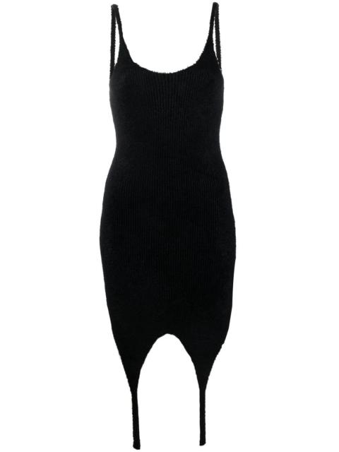 Balmain ribbed spaghetti dress