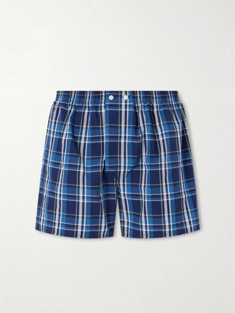 Derek Rose Barker 42 Checked Cotton-Jersey Boxer Shorts