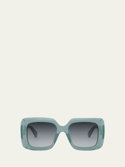 CELINE Bold 3 Dots Acetate Square Sunglasses