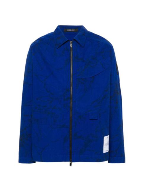A-COLD-WALL* Overdye Zip Overshirt 'Volt Blue'