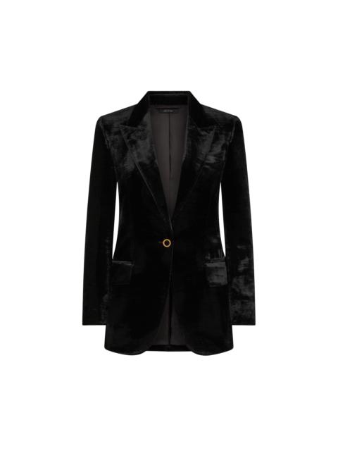 TOM FORD TEXTURED VELVET "WALLIS" SINGLE BREASTED JACKET
