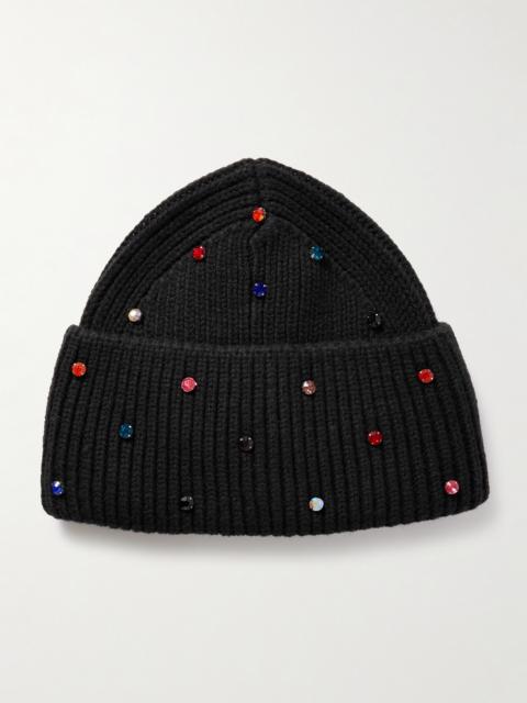 GOLDBERGH Dream Crystal-embellished Ribbed-knit Beanie