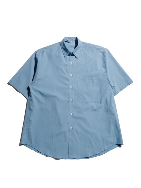 Washed Finx Twill Big Half Sleeved Shirt Sax Blue