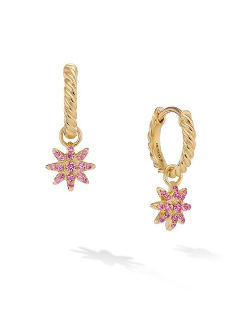 DAVID YURMAN Women's Petite Starburst Drop Earrings in 18K Yellow Gold with Pink Sapphires, 18.1MM - Pink Sapphir