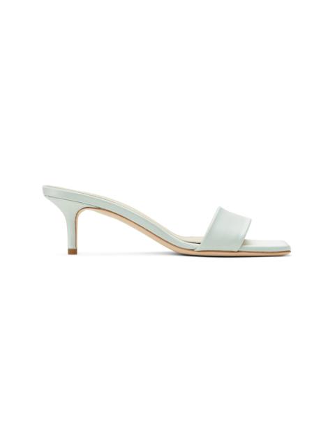 Aeyde Blue Ilvy Satin Mules