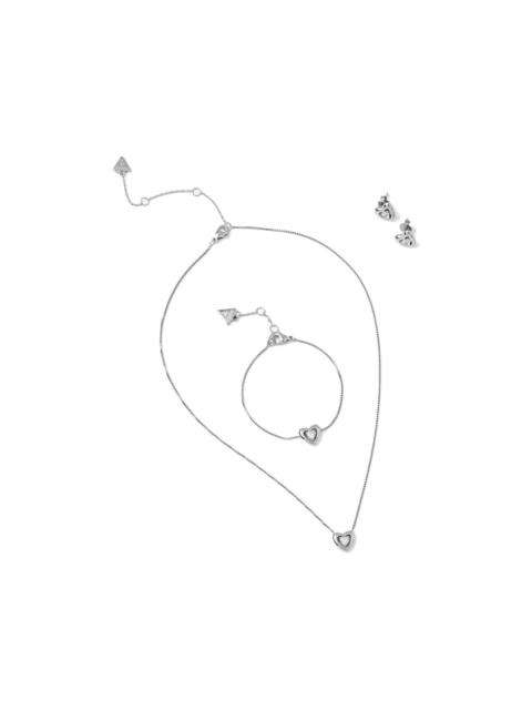 GUESS USA heart-pendant necklace (set of three)