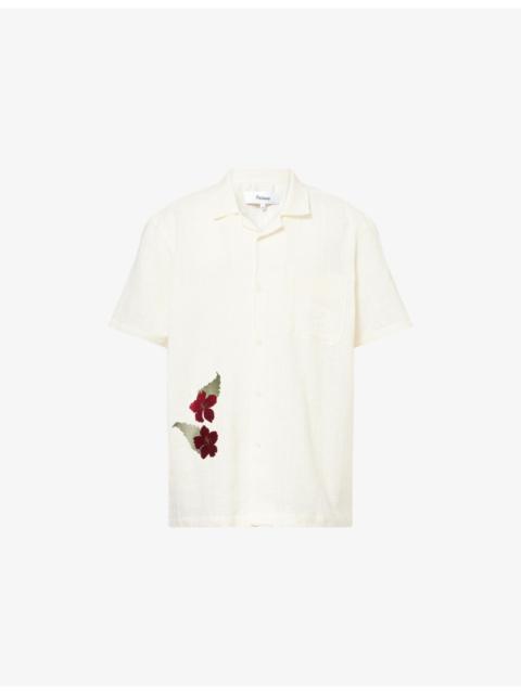 Palmes Ramus Camp-Collar Cotton Shirt