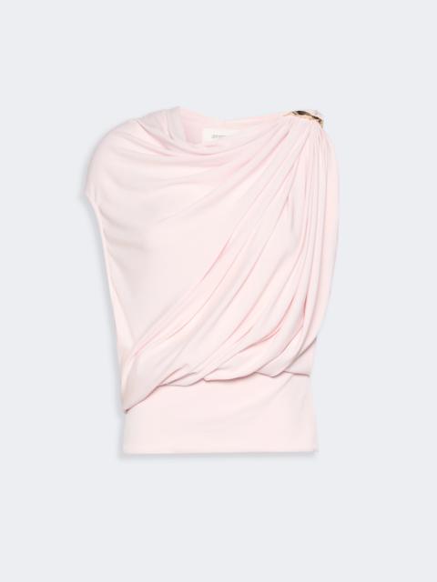 Sportmax LACUNA Draped fluid jersey top - POWDER