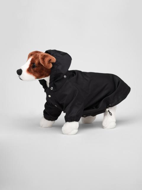 Re-Nylon dog raincoat with hood