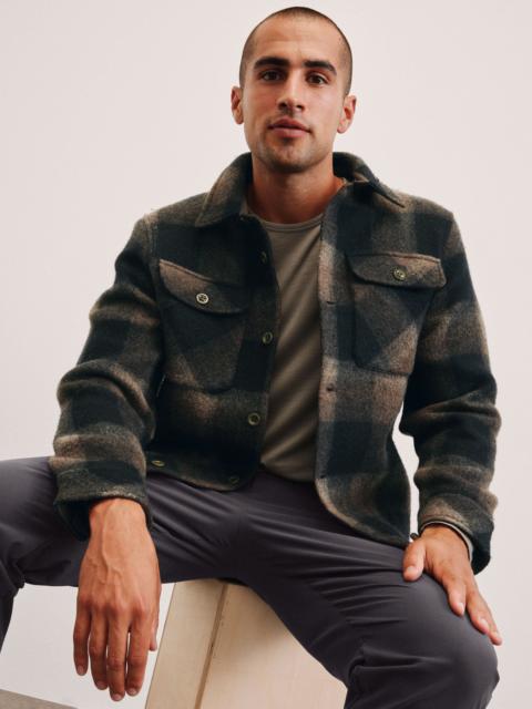 BEYOND YOGA Plaid Wool Blend Men's Shirt Jacket