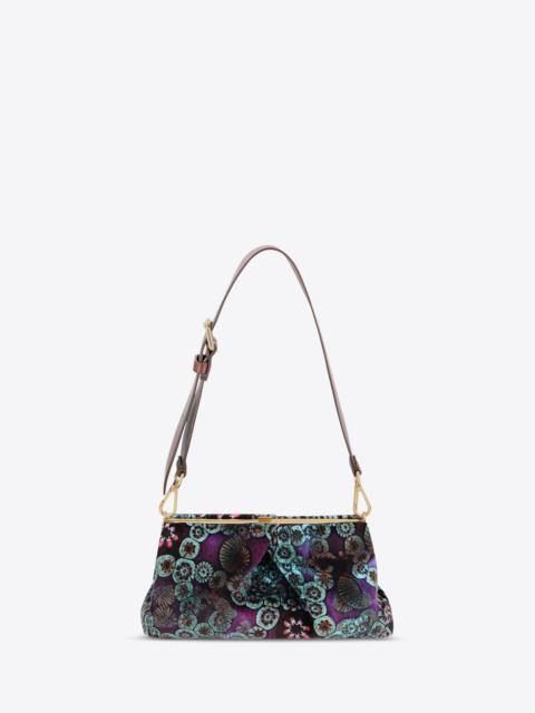 Dries Van Noten PLEATED VELVET CLUTCH