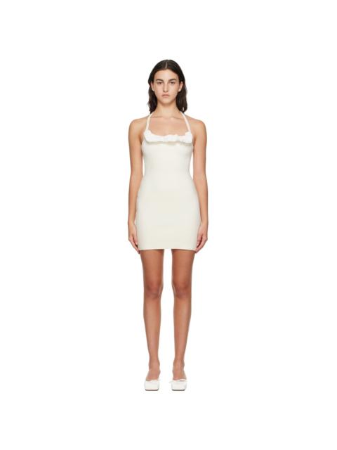 JACQUEMUS Off-White Le Chouchou 'La Robe Maille Croissant' Minidress