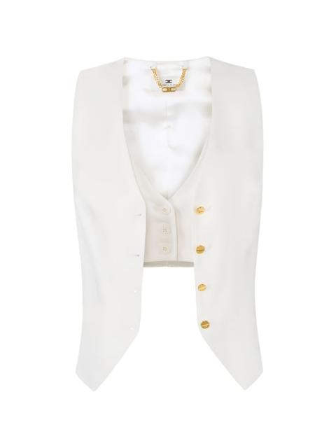 ELISABETTA FRANCHI asymmetric cuts waistcoat