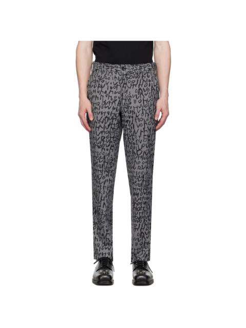 Comme des Garçons Homme Plus Gray Glen Check Trousers