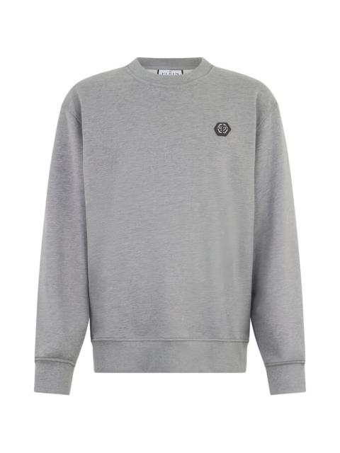 PHILIPP PLEIN logo patch sweatshirt