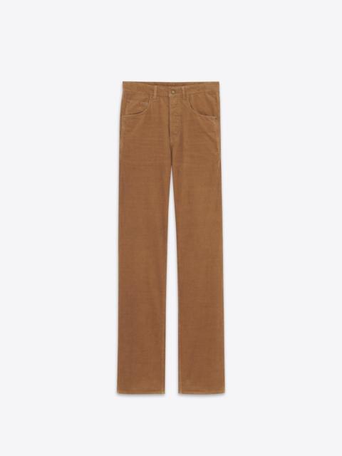 SAINT LAURENT Cotton-corduroy high-rise wide-leg pants