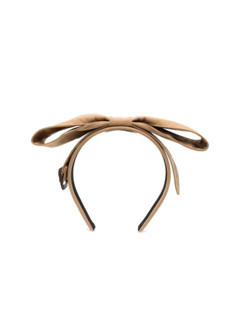 Moschino buckle-detail oversized bow headband